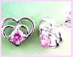 china international trade fashion earring - Heart in Heart silver fashion earring
