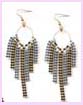 trade show in china fashion earring - two tone bronzeand silver fashion earrings
