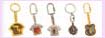 promotional gift items from china -  various desinged keychain in gold and silver