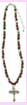 wholesale religious jewlery promotion - red and black beaded necklace with cross