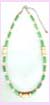 beaded jewlery wholesale distributor - beaded necklace of light green and beige color available