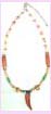 promotional beaded jewlery wholesale - beaded necklace with various colors and tooth like pendant