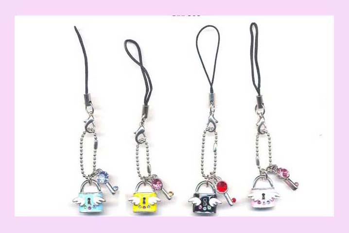 Cell Phone Accessory - cell phone strap wrist and key chain with fashion lock