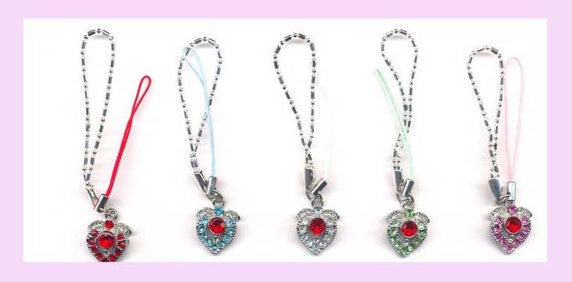 wholesale china import cell phone accessory - cell phone wrist strap with fashion charm 