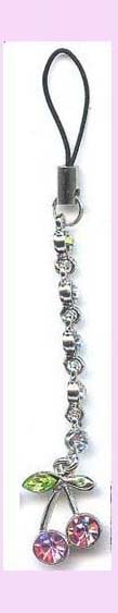 trade with china cell phone accessory - cell phone hand strap with fashion cherry charm 