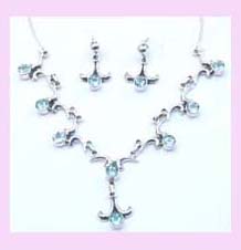 wholesale fashion jewelry from china - Silver fashion neclace and earring fashion accessory 