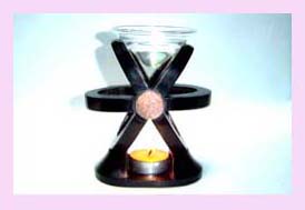 wholesale home decor supplier - black oil burner with glass oil holder available    
