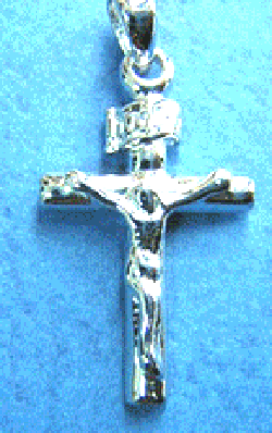 promotional religious jewelry supply - silver crucafix pendant available    