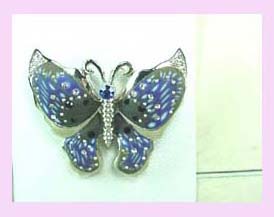 promotional gift distributor - blue and black butterfly pin available    