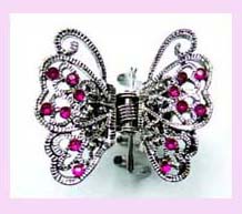 wholesale gift supplier - silver butterfly with purple stones available    
