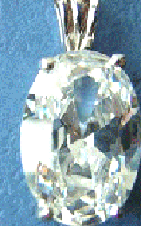wholesale jewelry distributor - oval gem in silver setting pendant available    
