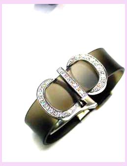 promotional jewelry watch supply - black watch band with silver design available     