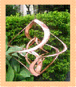 wholesale outdoor home decor supply - copper colored wind spinner of original design         